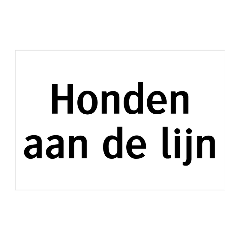 Honden aan de lijn