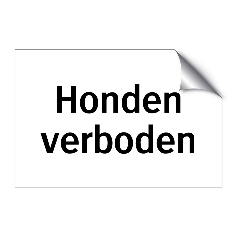 Honden verboden