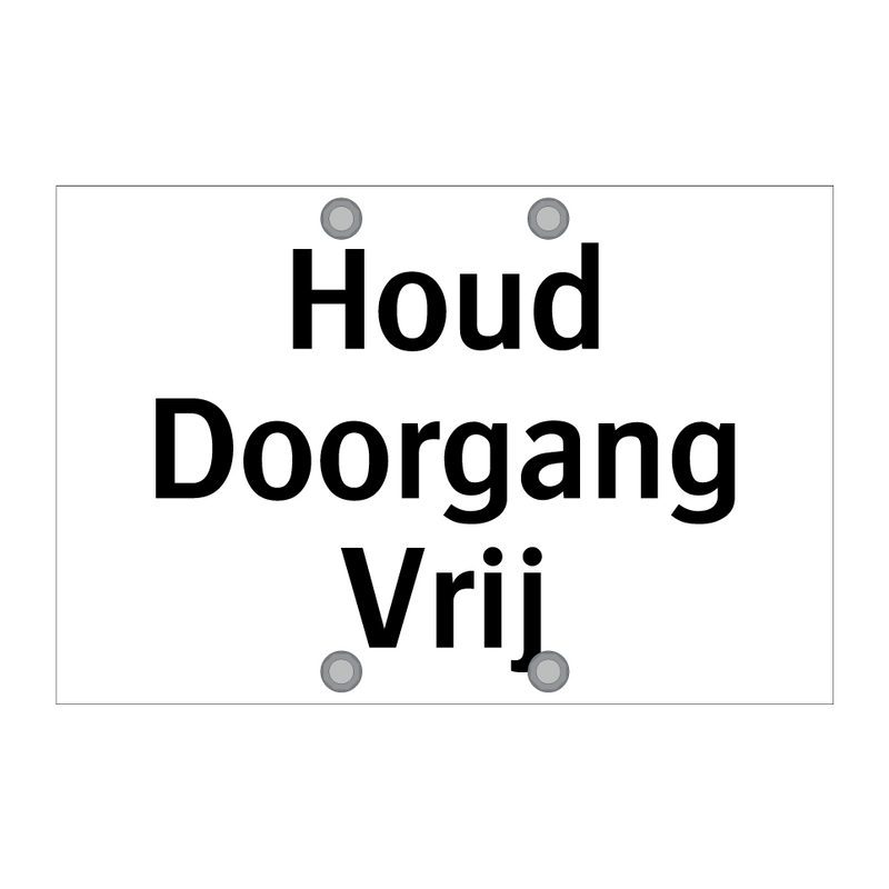 Houd Doorgang Vrij