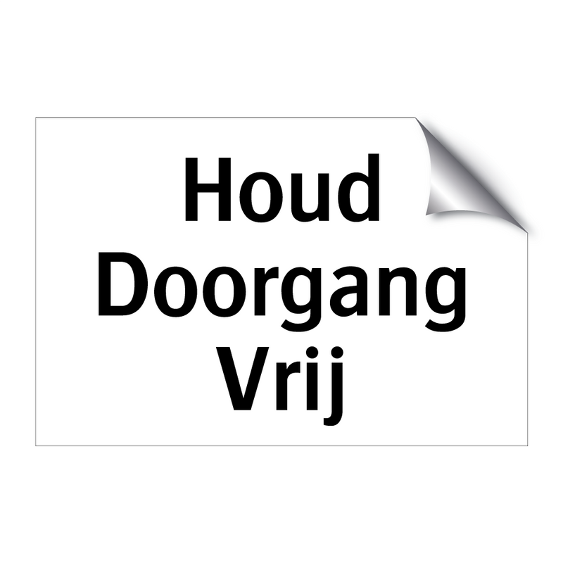 Houd Doorgang Vrij