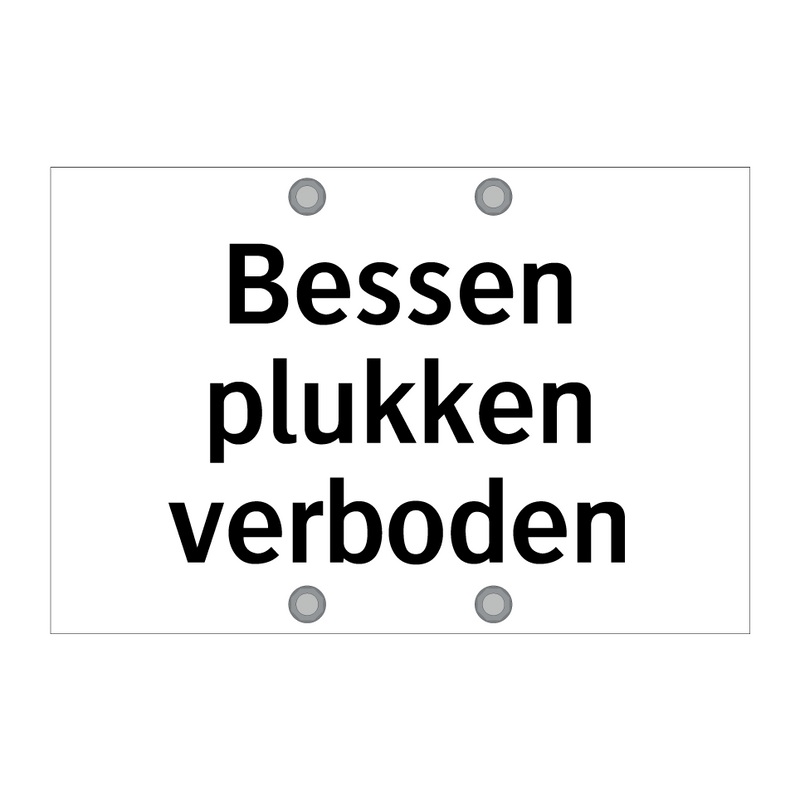 Bessen plukken verboden