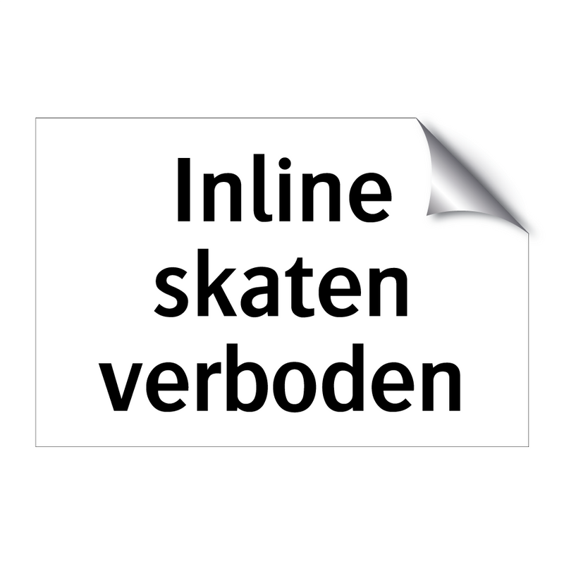 Inline skaten verboden