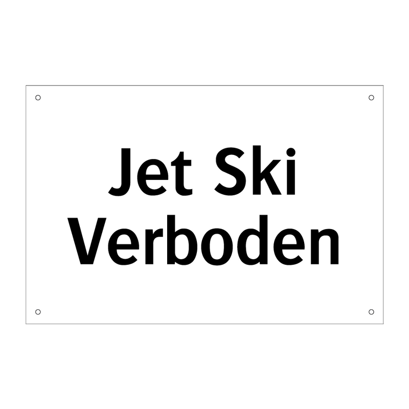 Jet Ski Verboden