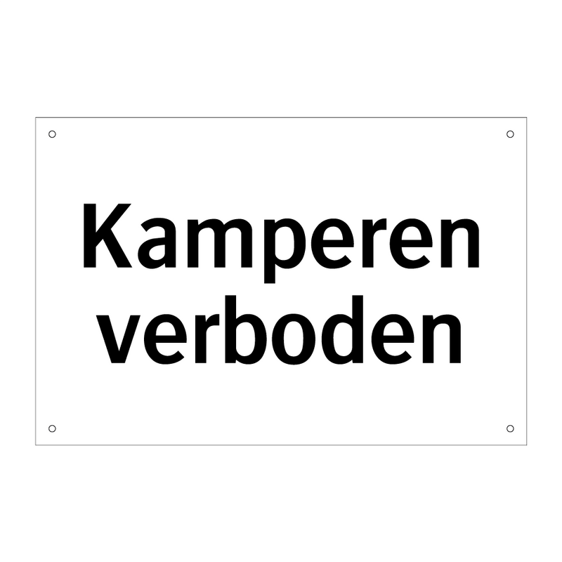 Kamperen verboden