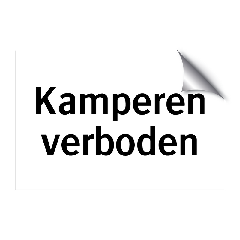 Kamperen verboden