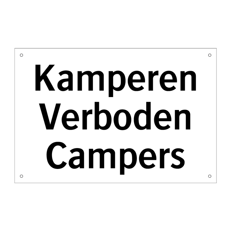 Kamperen Verboden Campers