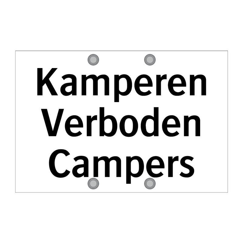 Kamperen Verboden Campers