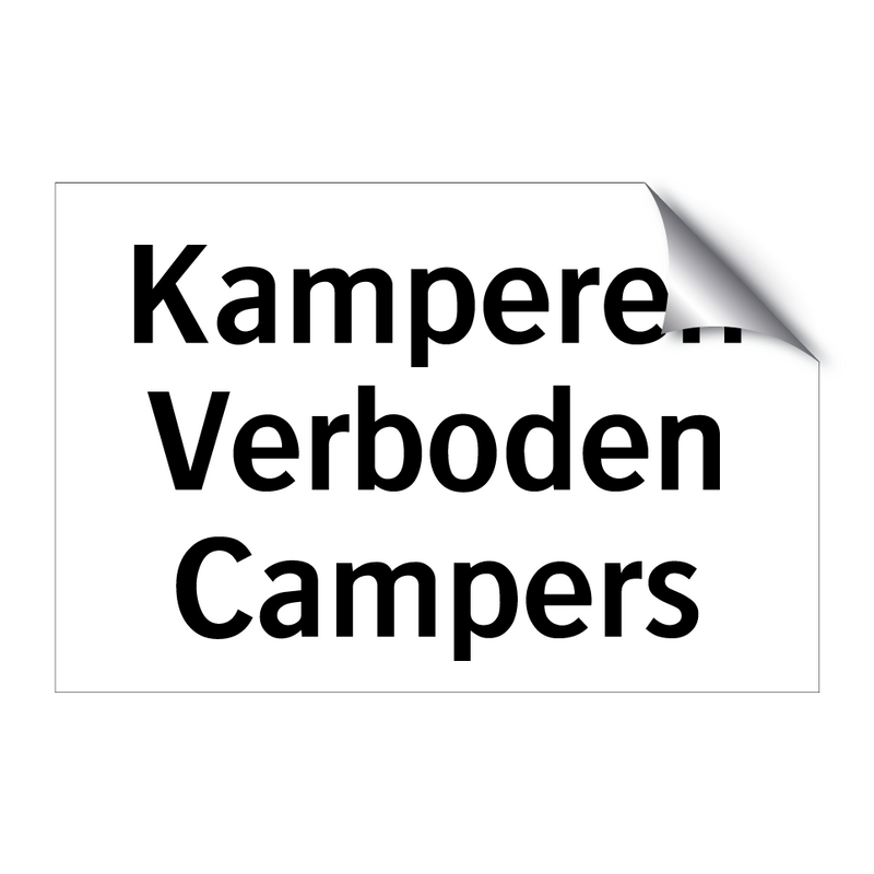 Kamperen Verboden Campers