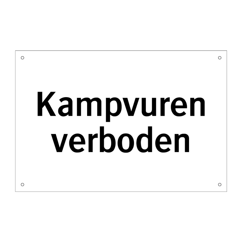 Kampvuren verboden