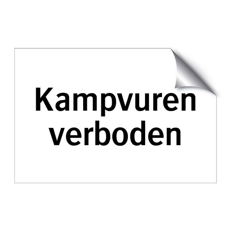 Kampvuren verboden