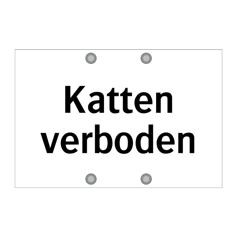 Katten verboden