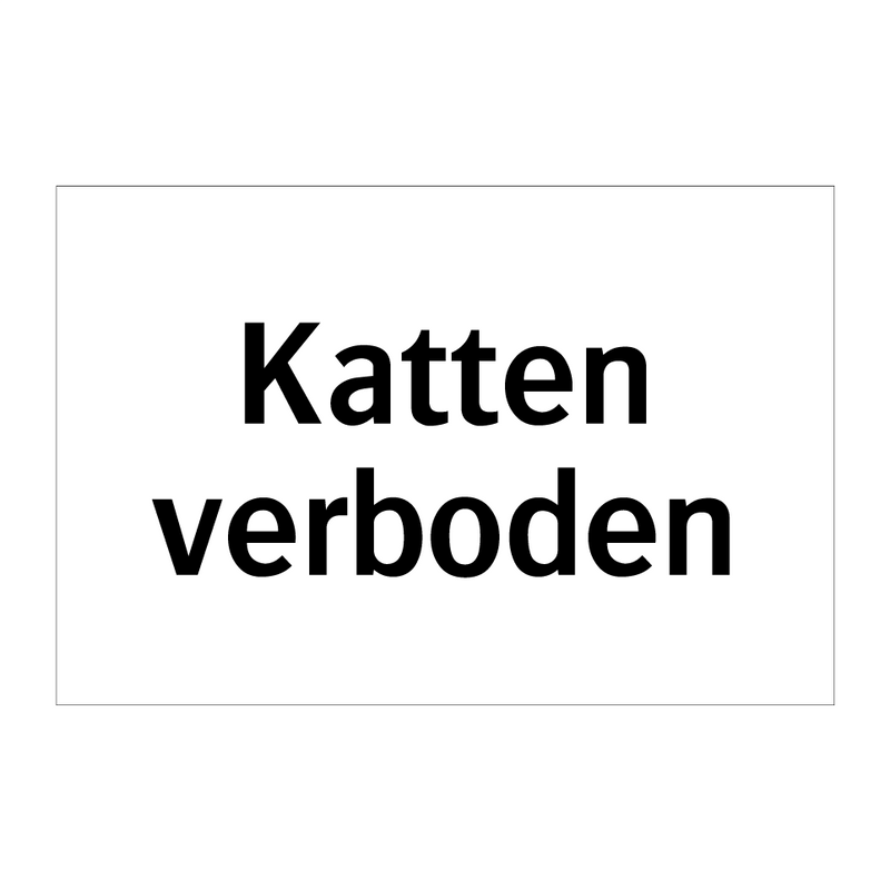 Katten verboden