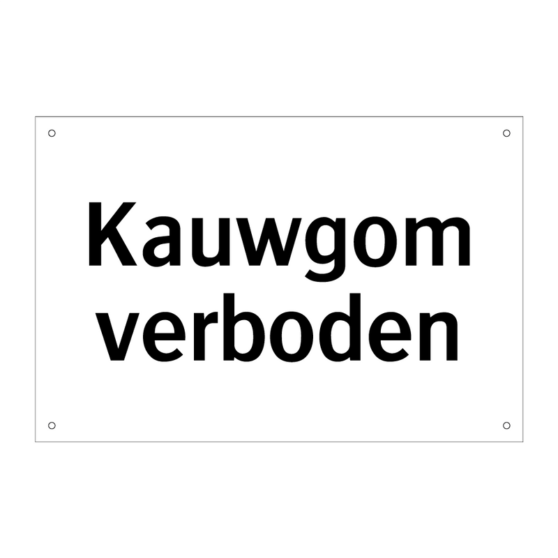 Kauwgom verboden