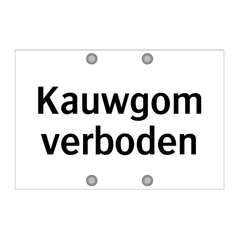 Kauwgom verboden