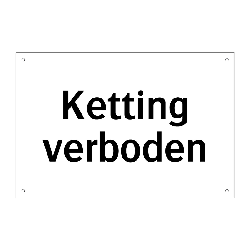 Ketting verboden