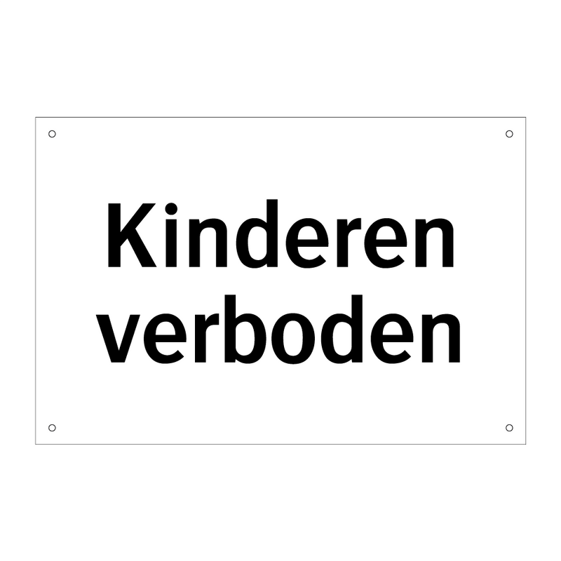 Kinderen verboden