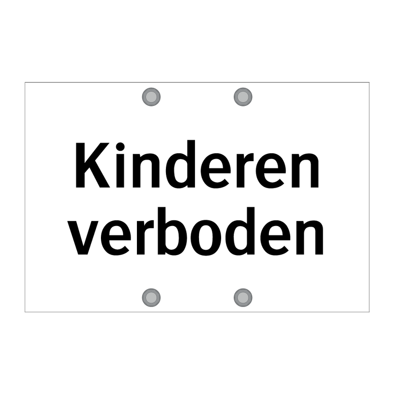 Kinderen verboden