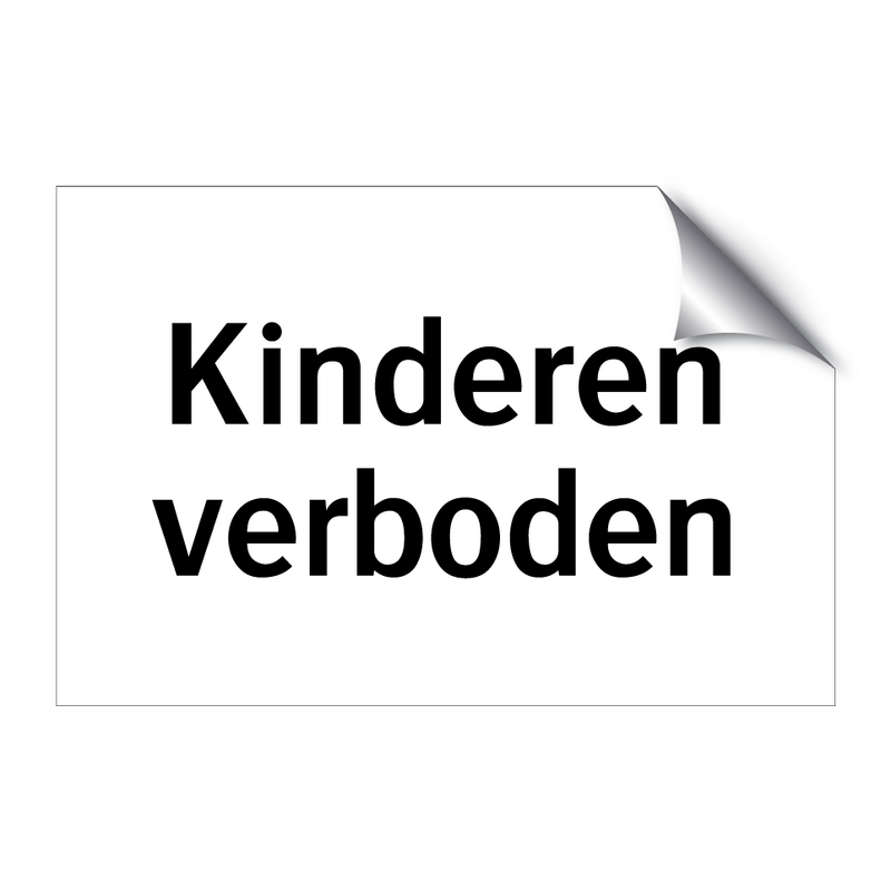 Kinderen verboden