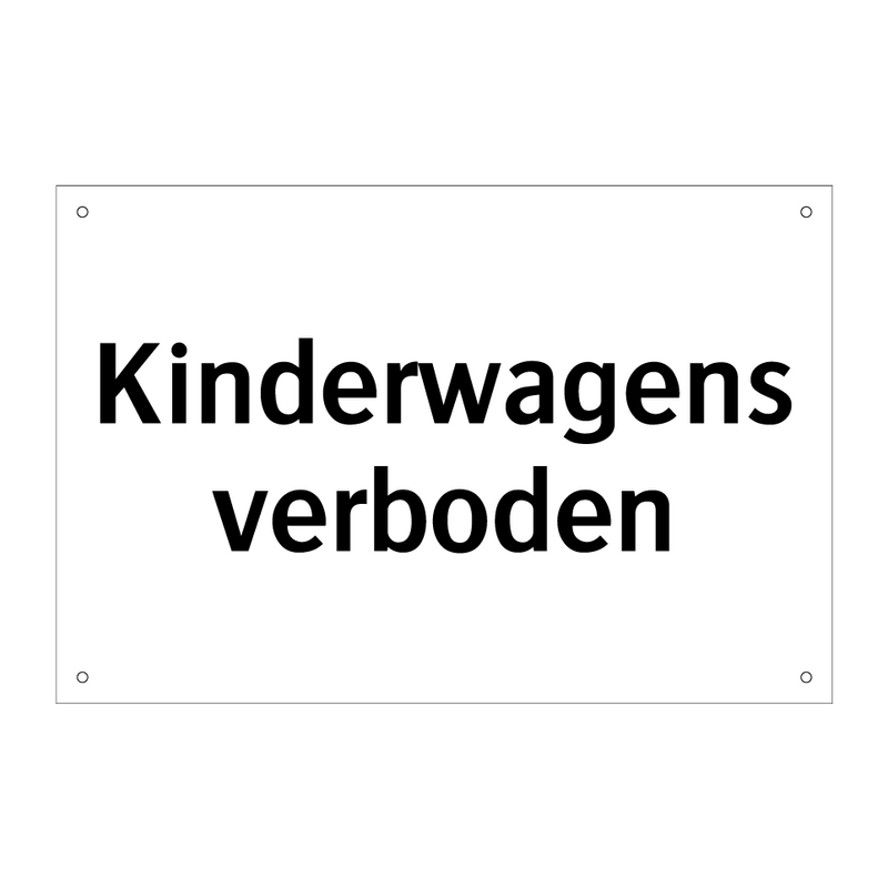 Kinderwagens verboden