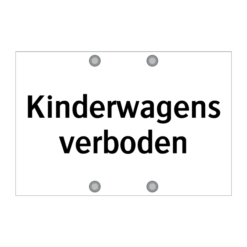 Kinderwagens verboden