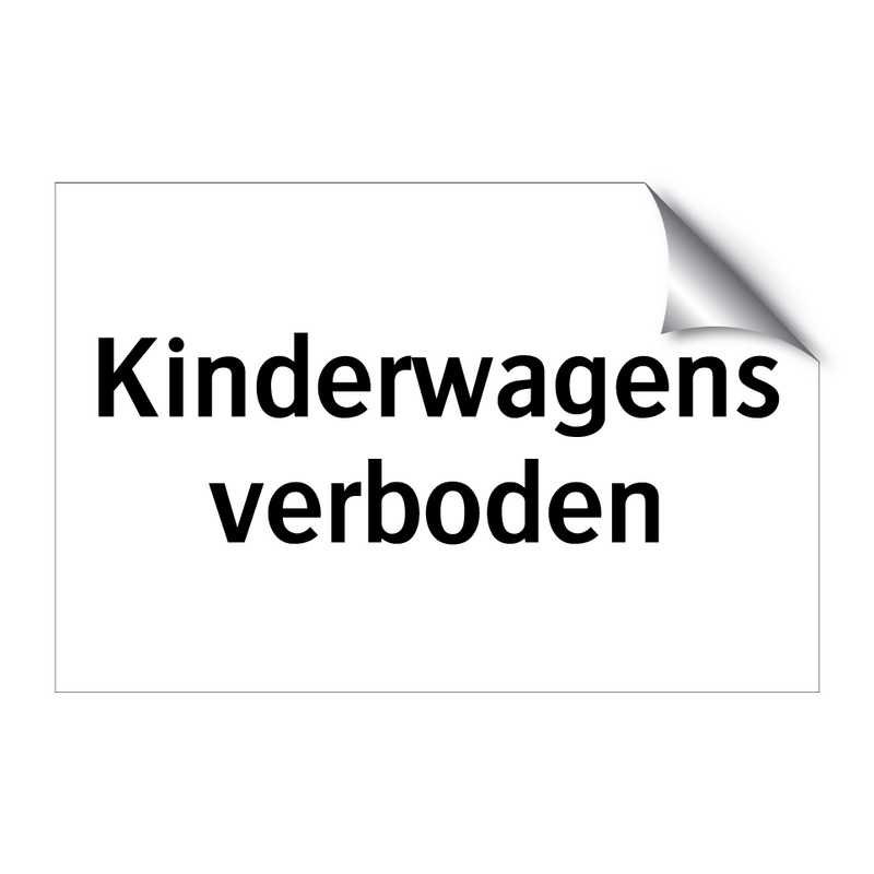 Kinderwagens verboden