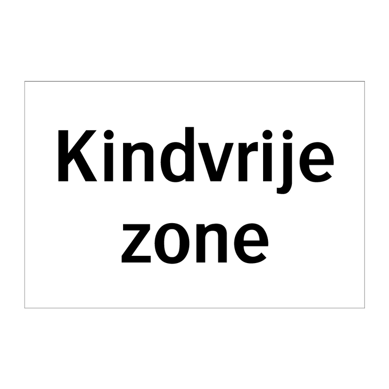 Kindvrije zone