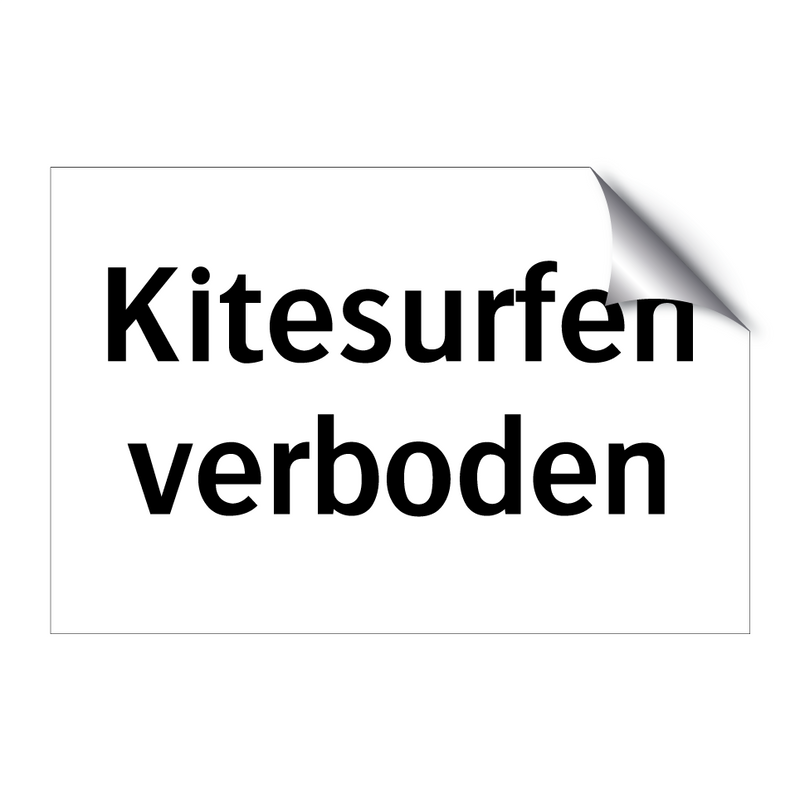 Kitesurfen verboden