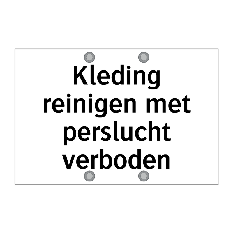 Kleding reinigen met perslucht verboden