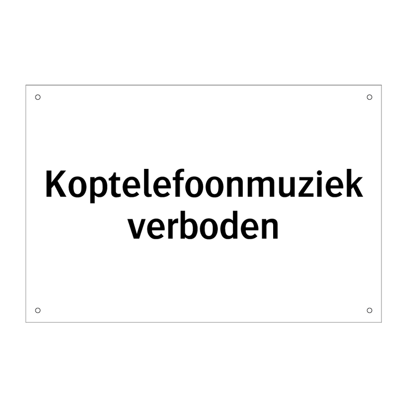 Koptelefoonmuziek verboden