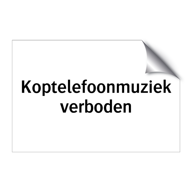 Koptelefoonmuziek verboden