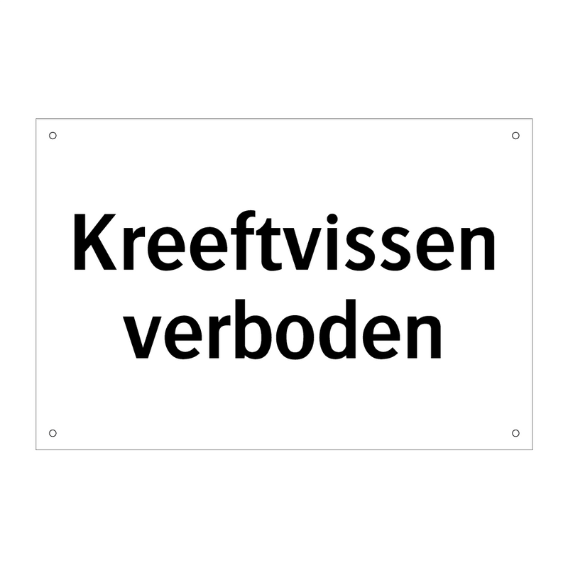 Kreeftvissen verboden