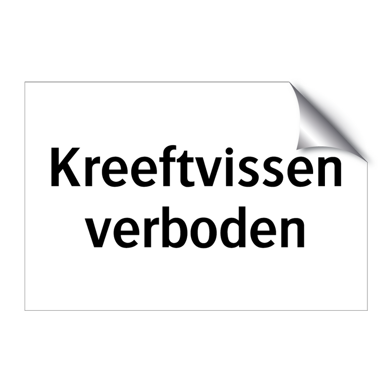 Kreeftvissen verboden