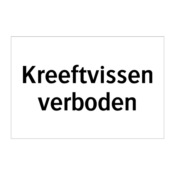 Kreeftvissen verboden