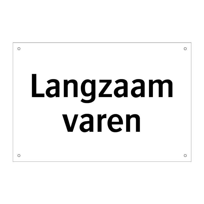 Langzaam varen