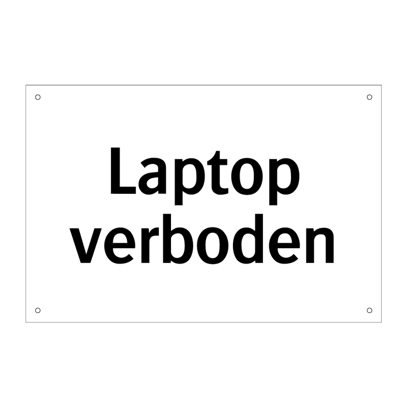 Laptop verboden