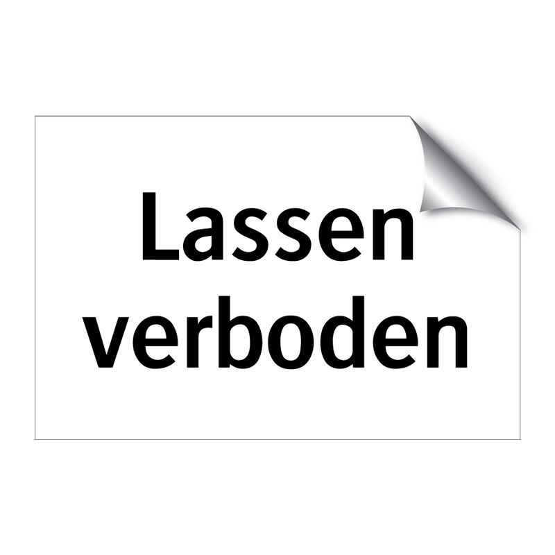 Lassen verboden