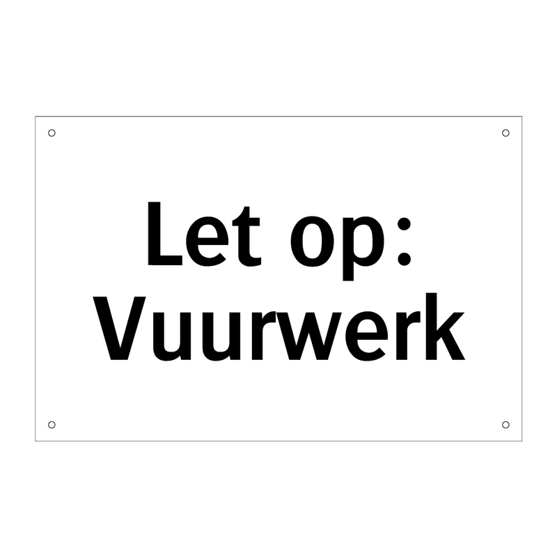 Let op: Vuurwerk