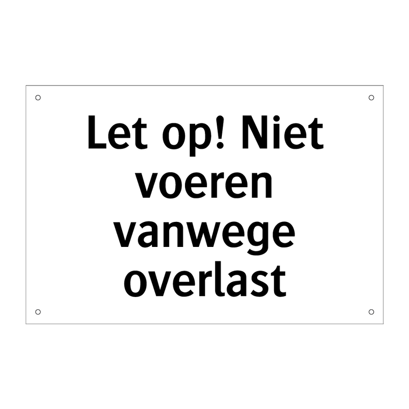 Let op! Niet voeren vanwege overlast