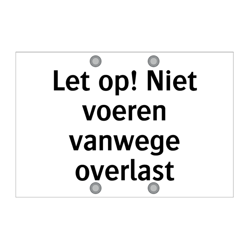 Let op! Niet voeren vanwege overlast