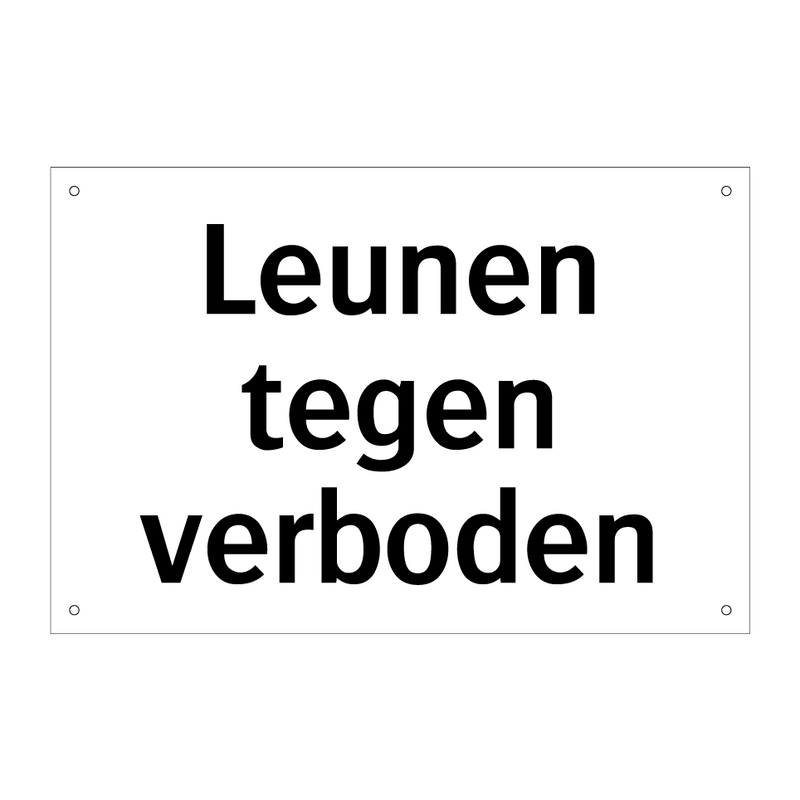 Leunen tegen verboden