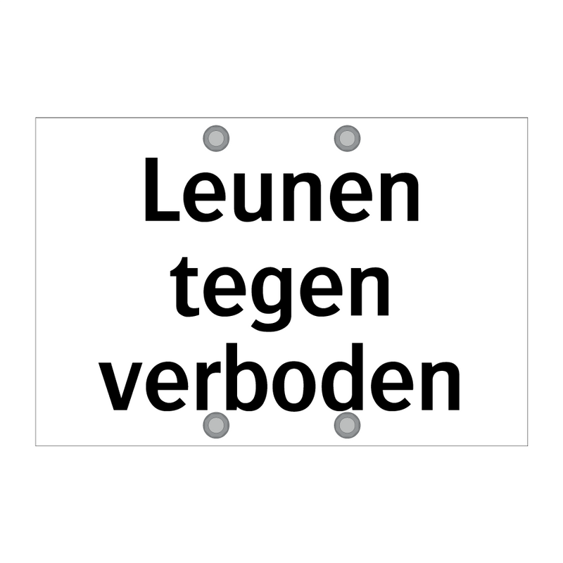 Leunen tegen verboden