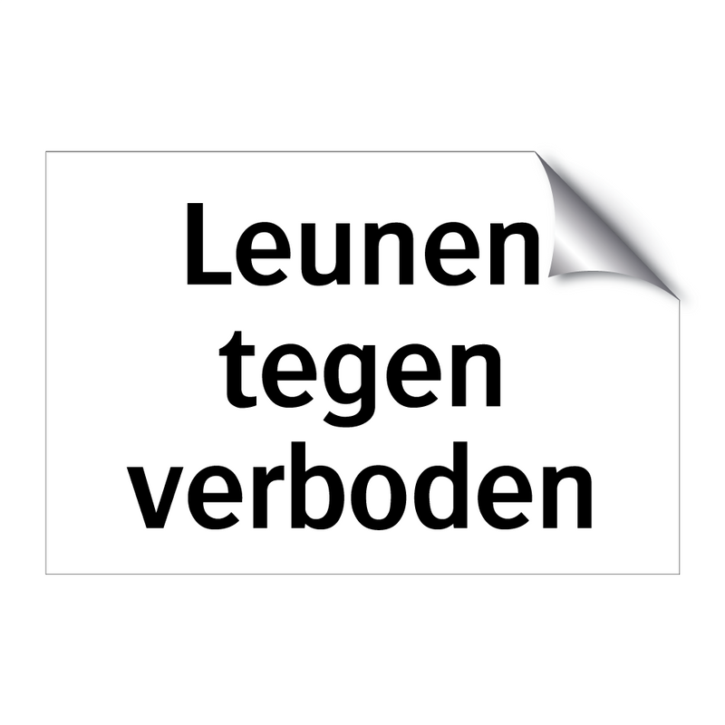 Leunen tegen verboden