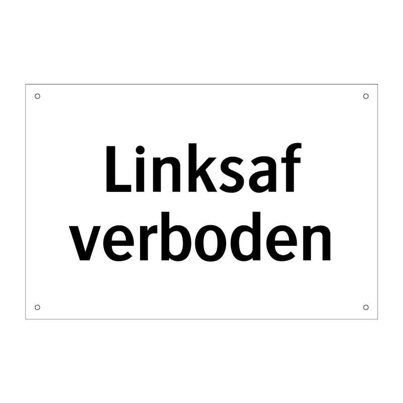 Linksaf verboden