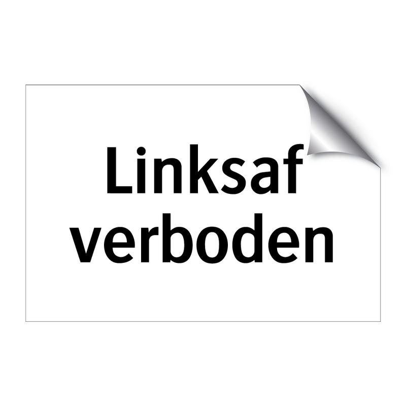 Linksaf verboden