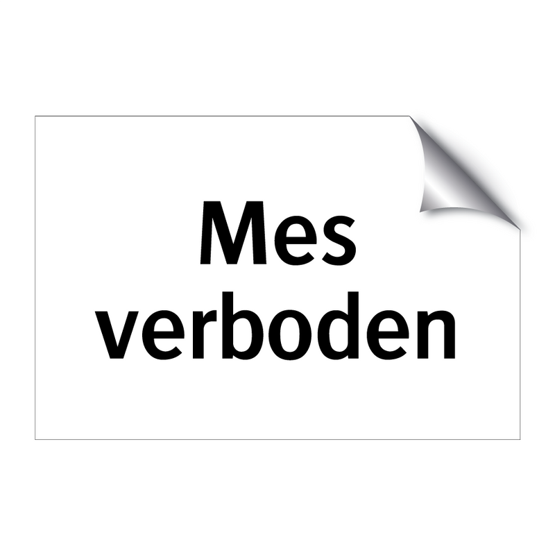 Mes verboden