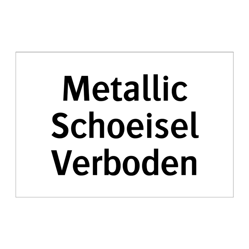 Metallic Schoeisel Verboden