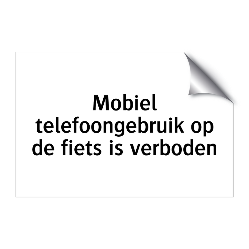 Mobiel telefoongebruik op de fiets is verboden