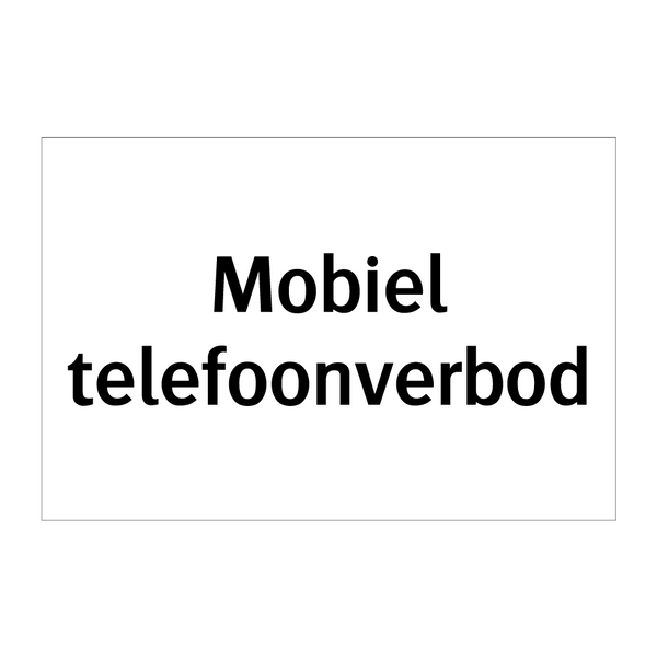 Mobiel telefoonverbod