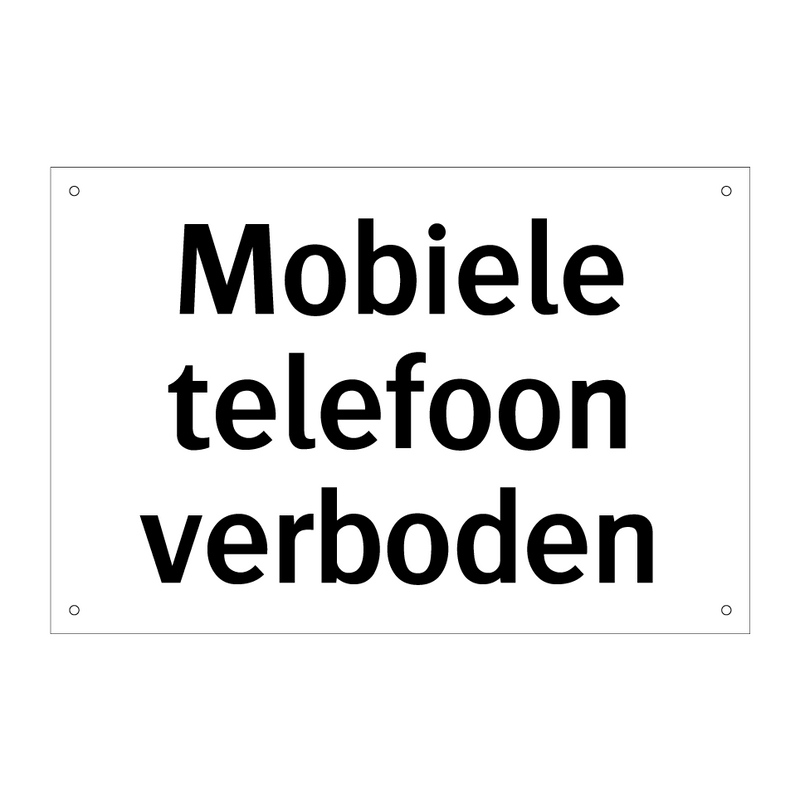 Mobiele telefoon verboden