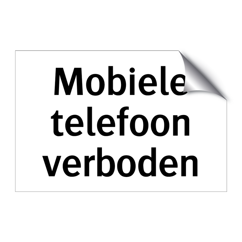 Mobiele telefoon verboden